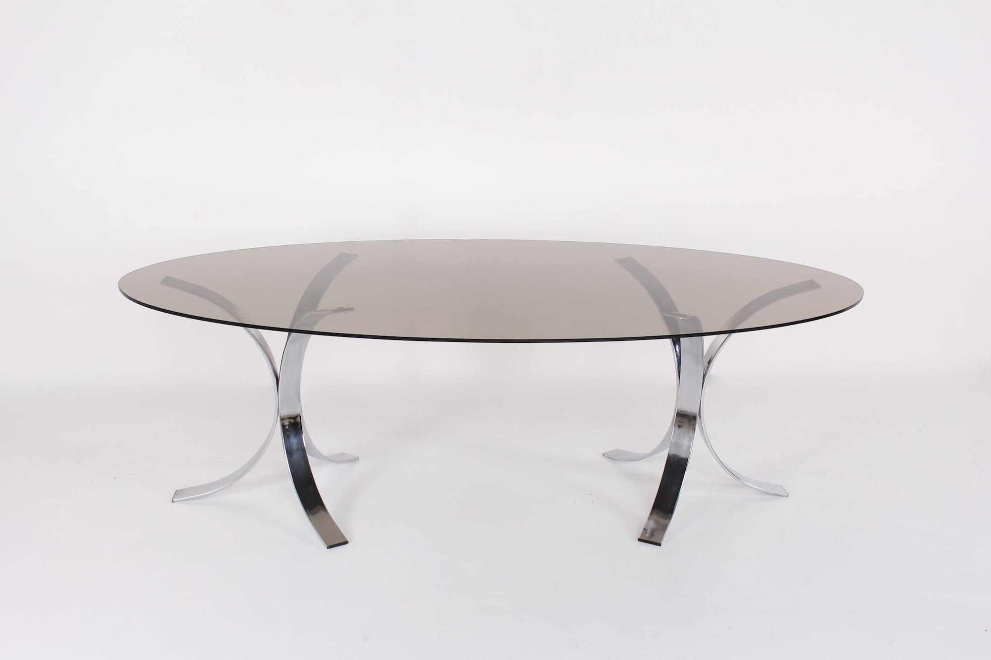 Table console ovale style Borsani, 1970s - Meubles Vintage